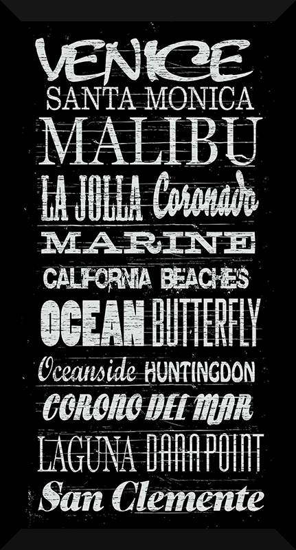 California Beaches I (Black)